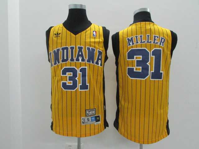 Pacers 31 Reggie Miller Yellow Throwback Hardwood Classics Stitched NBA Jersey,We sell and wholesale Pacers 31 Reggie Miller Yellow Throwback Hardwood Classics Stitched NBA Jersey on line form chian!